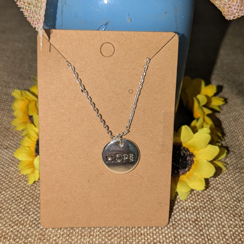 Silver 'Hope' Pendant Necklace
